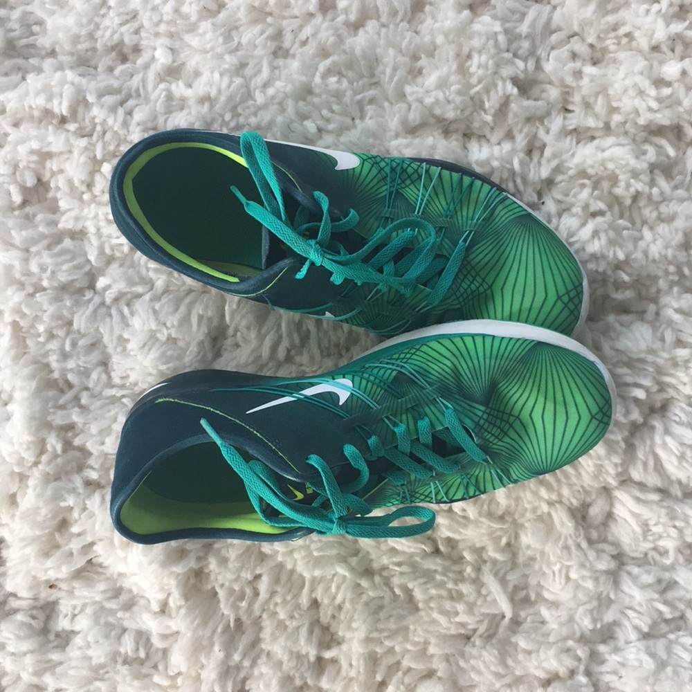 Green/blue Nike Frees 🌟worn once!